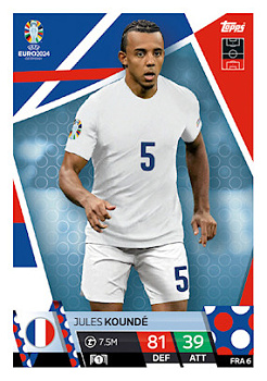 Jules Kounde France Topps Match Attax EURO 2024 #FRA6